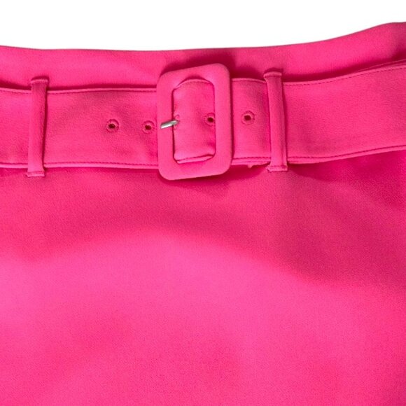 🎄 NWOT 🛍️ Express Women's Short Mini Belted Pink Skirt XS - Picture 2 of 3